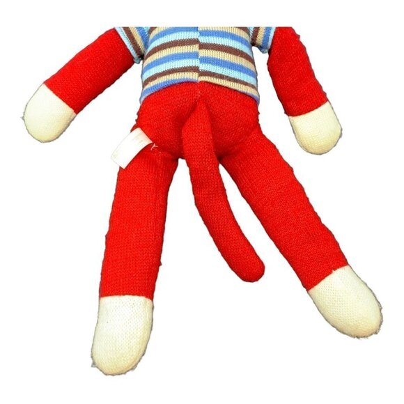 Sock Monkey Dan Dee Red Striped Shirt 18" Collectors Choice Plush Stuffed Animal - Picture 5 of 11